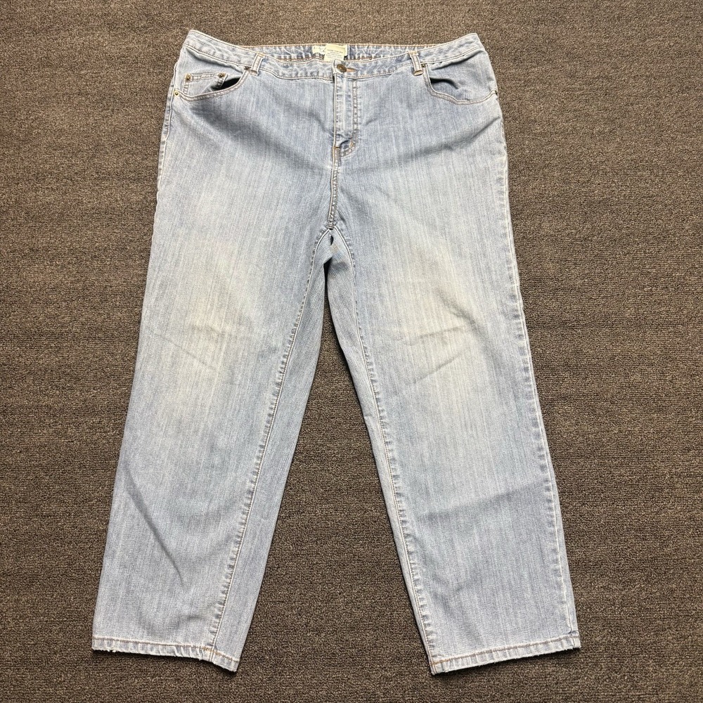 LA Blues Mid‎ Wash Blue Womens Size 5 Short Bootcut Stretch Denim Jeans